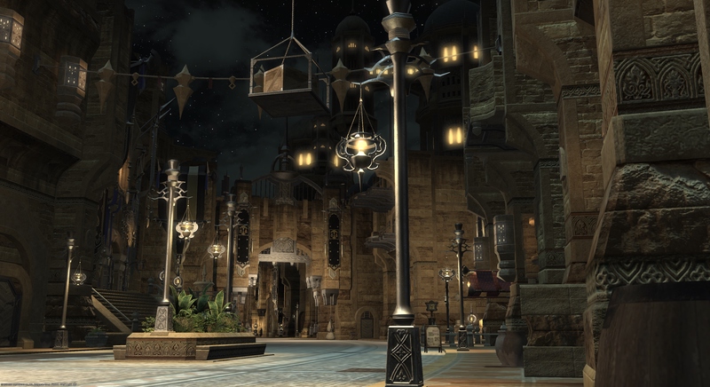 [FF14] ウルダハ：夜の街並み (カバーイメージ)
