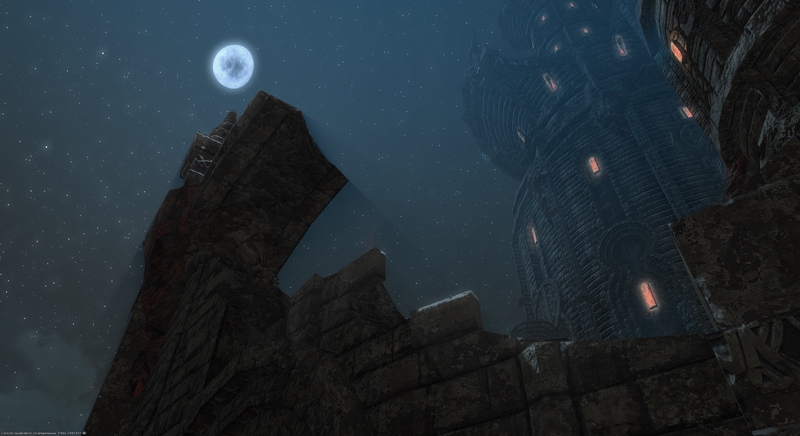 [FF14] 高地ドラヴァニア：不浄の三塔から見る夜景 (カバーイメージ)