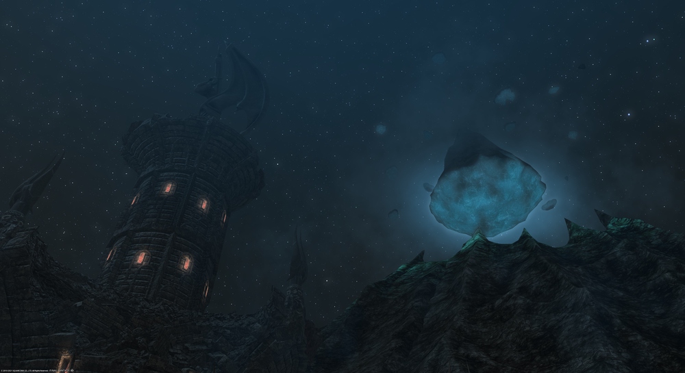 [FF14] 高地ドラヴァニア：不浄の三塔から見る夜景 ((1))